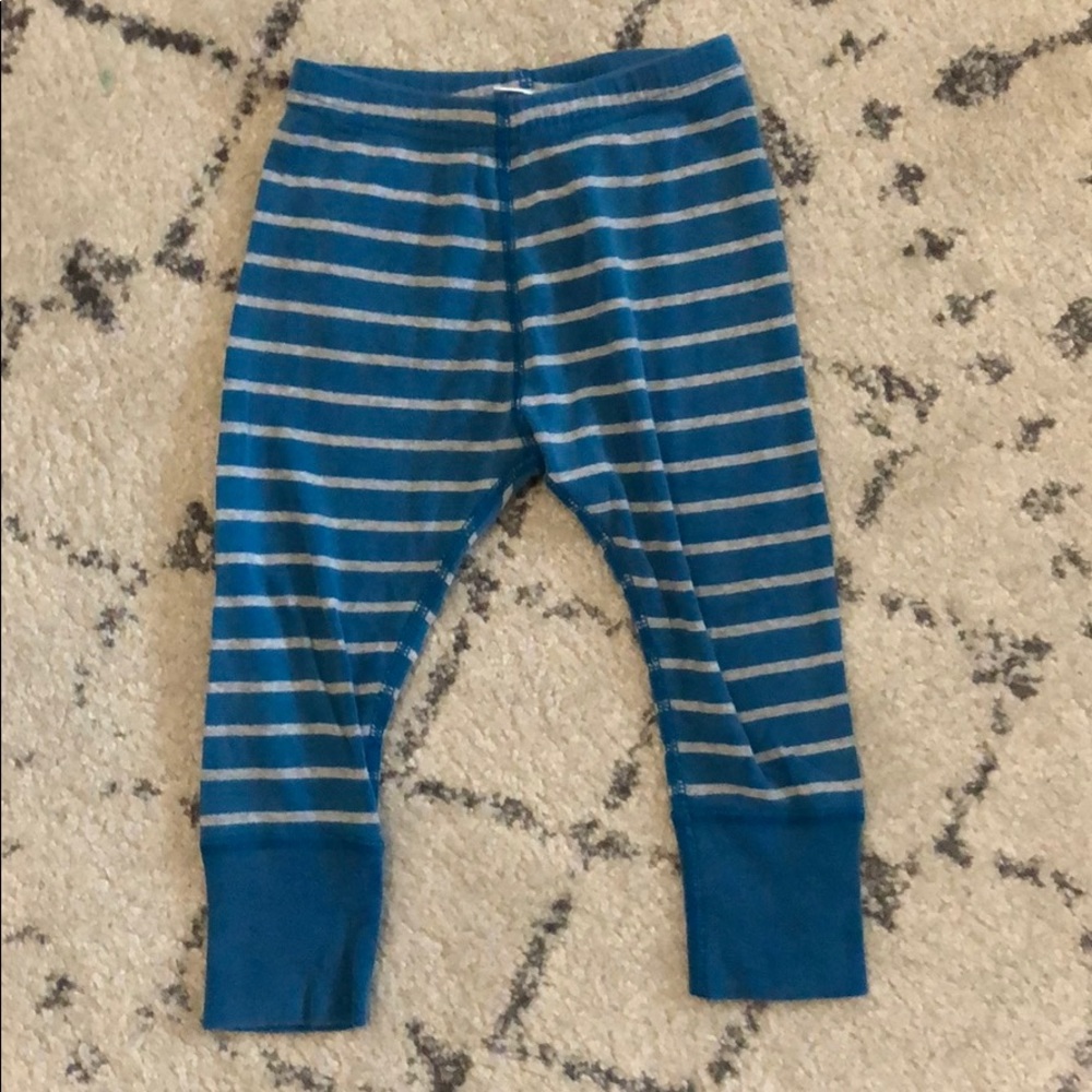 Hanna Andersson teal wiggle pants, size 80